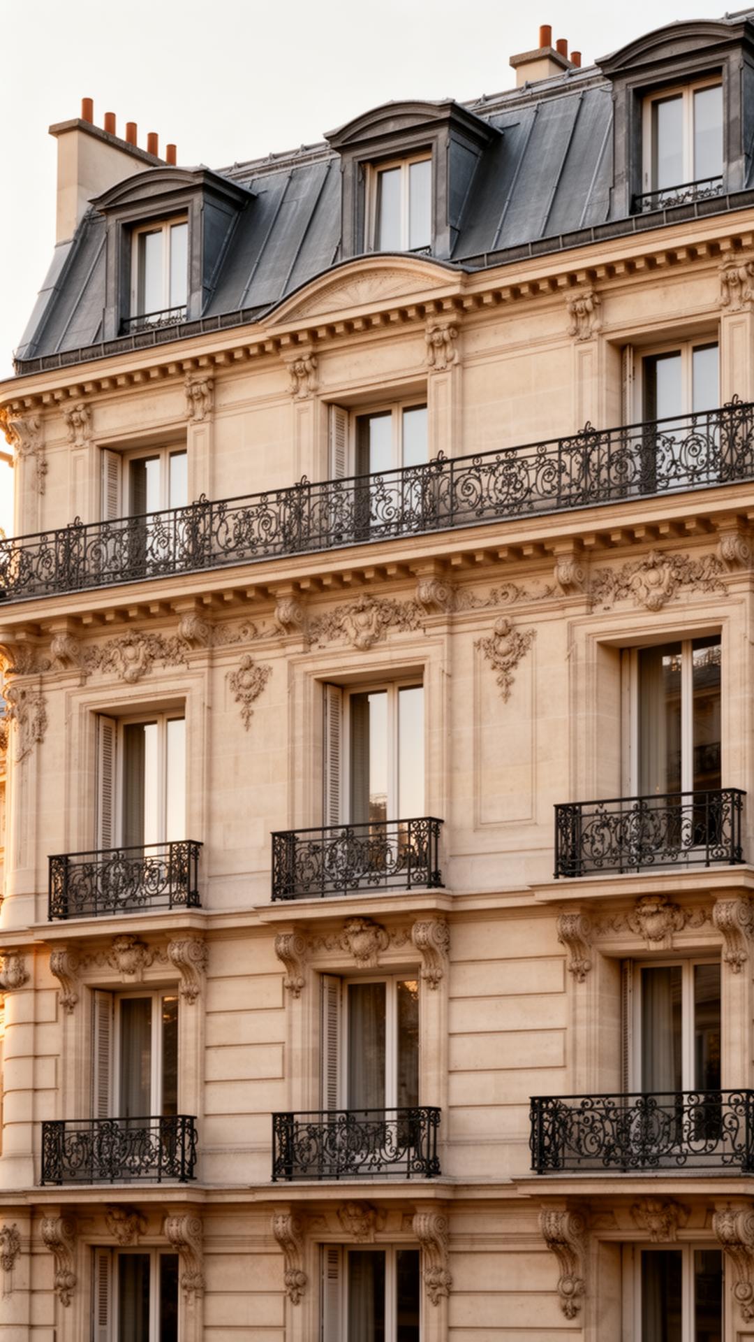Façade d'immeuble bourgeois fin XIXᵉ siècle à Saint-Cloud